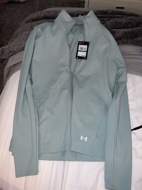 Under Armour Women's Pale Teal Zip-Up Utility Jacket large